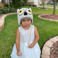 Crochet Owl Hat: Handmade Halloween hat
