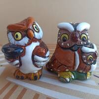 Antique Owls Set, Cute Clay Owls, Collectible Birds, Collectible Owls, Vintage Bird Collection, Retr