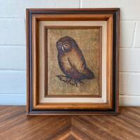 Vintage Owl Painting