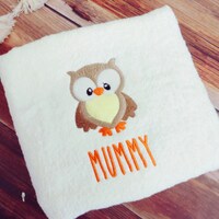 Personalised Towels - Personalised Owl Towel - Owl Gift - Boys Towels - Girls Towels - Personalized 