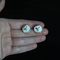 Medium Owl Stud Earrings - owl miniature - fairy animal - owl totem - owl talisman - owl lover gift 