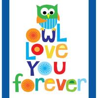 Kids Wall Art- Owl love you forever print