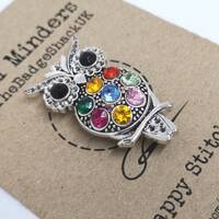 Owl needle minder, owl needle keep, needle minder, needle magnet, needle nanny, owl needle minder, o