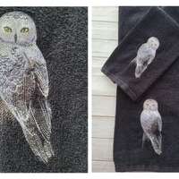 Owl Towel, Owl Bath Towel, Embroidered Bath Towel, Bath towels, Owl Hand Towel, Bath Towel Set, Owl 