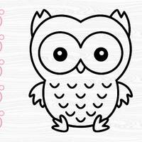 Owl Outline SVG