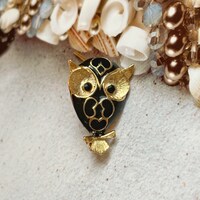 Broche VINTAGE - Hibou Noir