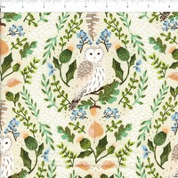 Wildwood Wander Hidden Owl in Taffy by Katherine Lenius for Riley Blake Designs - Sold in Half Yard 