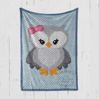 OWL corner to corner (c2c) crochet baby blanket graph pattern