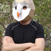 Owl Mask: Low Poly Paper Craft DIY (PDF Template)