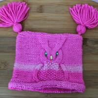 Pink Owl Hat