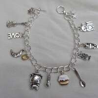 The Victorian Poem by Edgar Lear, The Owl and the Pussycat Charms Bracelet