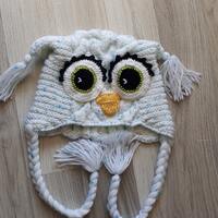 Hand Knit Cable Knit Owl Hat: Children or Adult