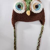 Crochet Owl Hat: Baby Toddler Animal Beanie, Photo Prop