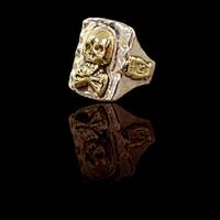 Biker Ring Mexico Mexican Skull Owl 13 Bones Solid Sterling Silver 925