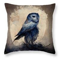 Great Owl Adventure, decorative pillow, Halloween decoration, fall, autumn, couch pillow, 16x16in, p