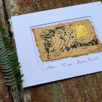 Golden Moon Barn Owls - Original Painting & Print