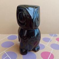 Arteme Obsidian Carved OWL, Huge Black Obsidian Owl, Carved Crystal Owl, Owl Sculpture, Healing Crys
