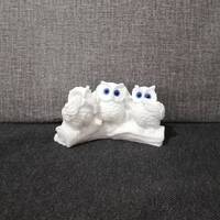 Three Owls in Branch I Don't See - I Don't Listen - I don't Speak Handmade Greek Statue 