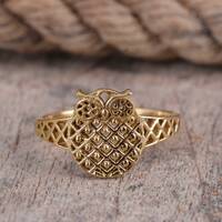 Owl Ring, hanmade Ring, 18k Gold Ring, Designer Ring, Designer Owl Ring, Gift For her, Unique Ring, 