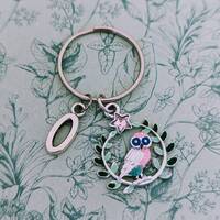Owl Keychain, owl Keyring, owl bag accessories, gifts for owl lovers, bird watcher gifts, barn owl g