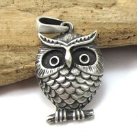 Owl Pendant, 32x31mm Owl Pendant, Item 448p