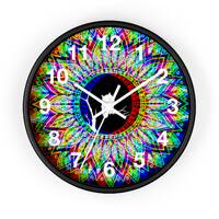 Owl Designer Wall Clock: Colorful Dorm Room addition