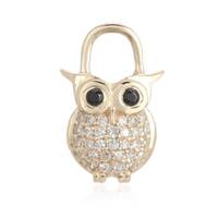 Gold and diamond owl charm