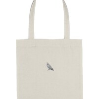 Snowy Owl Embroidered Tote bag, Snowy Owl Tote Bag, Snowy Owl Tote, Embroidered Snowy Owl