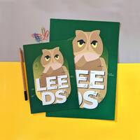 Leeds owl A5/A4 city print | Illustrated print | Gift