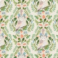 Wildwood Wander C12431R-TAFFY hidden owl by Katherine Lenius for Riley Blake
