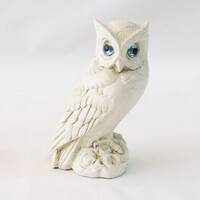 Decorative Owl Figurine, Owl Figure, White Owl, Greek Owl, Athena Owl, Owl Statue, Owl Sculpture, Ow