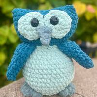 Crochet Owl Plush, Owl Amigurumi, Owl Stuffie, Hidden Pocket
