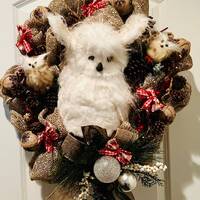 Christmas Owl Wreath
