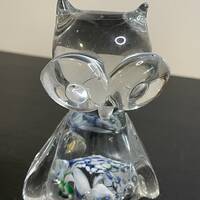 Blown glass owl figurine