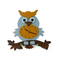 Owl Pendulum Wall Clock, Kids Analog Clock, Owl Clock, Kids Children Wall Clocks Bedroom Silent Cute