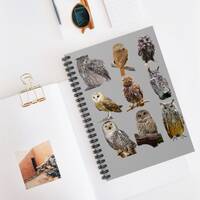 Owls Wire bound Softcover Spiral Notebook - Ruled Line Bird Lover Notebook Owl Lover Notebook Birdwa