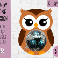 Owl candy dome svg. Chocolate holder svg. owl candy holder. owl candy dome. Party favour. candy dome