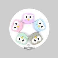 Owl Face Silicone Bead | BPA Free | AU | 1 piece (1)
