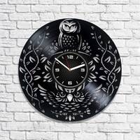 Owl Vinyl Record Wall Clock Cute Bird Gift Owl Decor For Home Birds Artwork Christmas Gift For Child