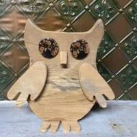 Wooden handmade OWL decoration