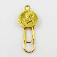 6pcs Gold Plate Owl Paper Clip Photo Clip 34x14mm Journal Scrapbook