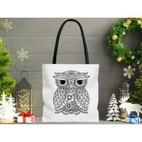 Owl Mandala tote bag, Teacher bag, Everyday bag, Women's Bag, Tote bag for school, Work bag, Sho