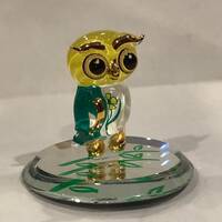 Handcrafted Owl Decor | Glass Bird Sculpture | Nature Inspired Home Accent