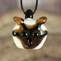 Owl Pendant, Owl Jewelry, Owl Necklace, Glass Owl, Animal Pendant, Spiritual Jewelry, Glass Owl Pend