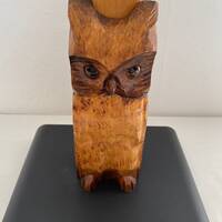 Wonderful Vintage Handcarved Owl Clothes Bristle Brush 20cm (8")