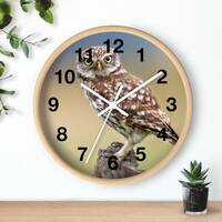 Unique Owl Wall Clock, Wooden Wall Clock, Personalized Home Decor.