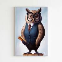 Owl Poster, Downloadable Art Print, Instant Download