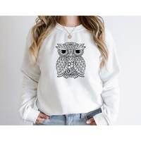 Owl Mandala Sweatshirt, Cute Owl, Animal Lovers Shirt, Gift for owl lover