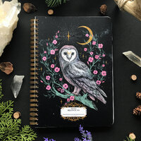 White Owl -Spiral Book- with 100 Sheets- perfect for your notes and spells <3