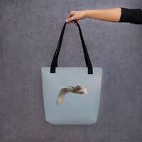 Snowy Owl in Flight Maine Wildlife Shopping Tote Bag